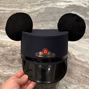 NWT Disney Parks Mickey Mouse Conductor Ears Hat Kids Youth Sz S/M